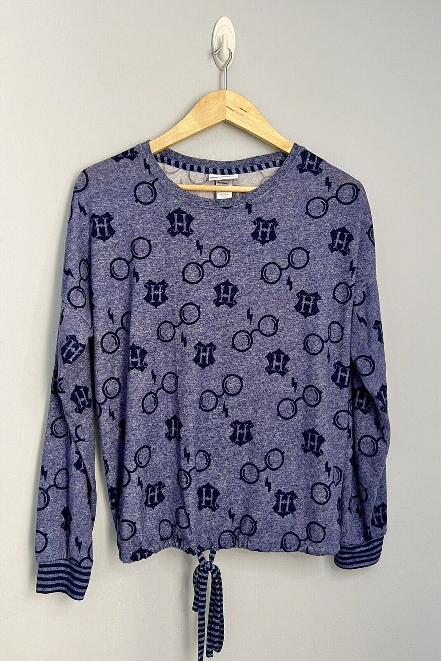 Wizarding World Of Harry Potter Womens sz M Blue Sweater EUC